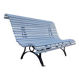 Antique garden bench with cast iron legs