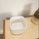 Vintage white flower pot with relief
