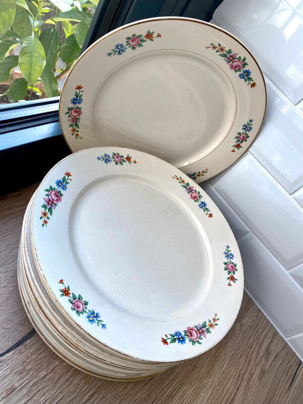 12 flat plates Digoin Sarreguemines Canada