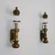 Paire d'appliques murales de train SRC vintage en laiton année 50