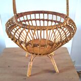 Worker bamboo rattan basket design 60s