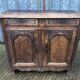 Antique Louis XV style solid oak sideboard with 2 drawers and 2 doors