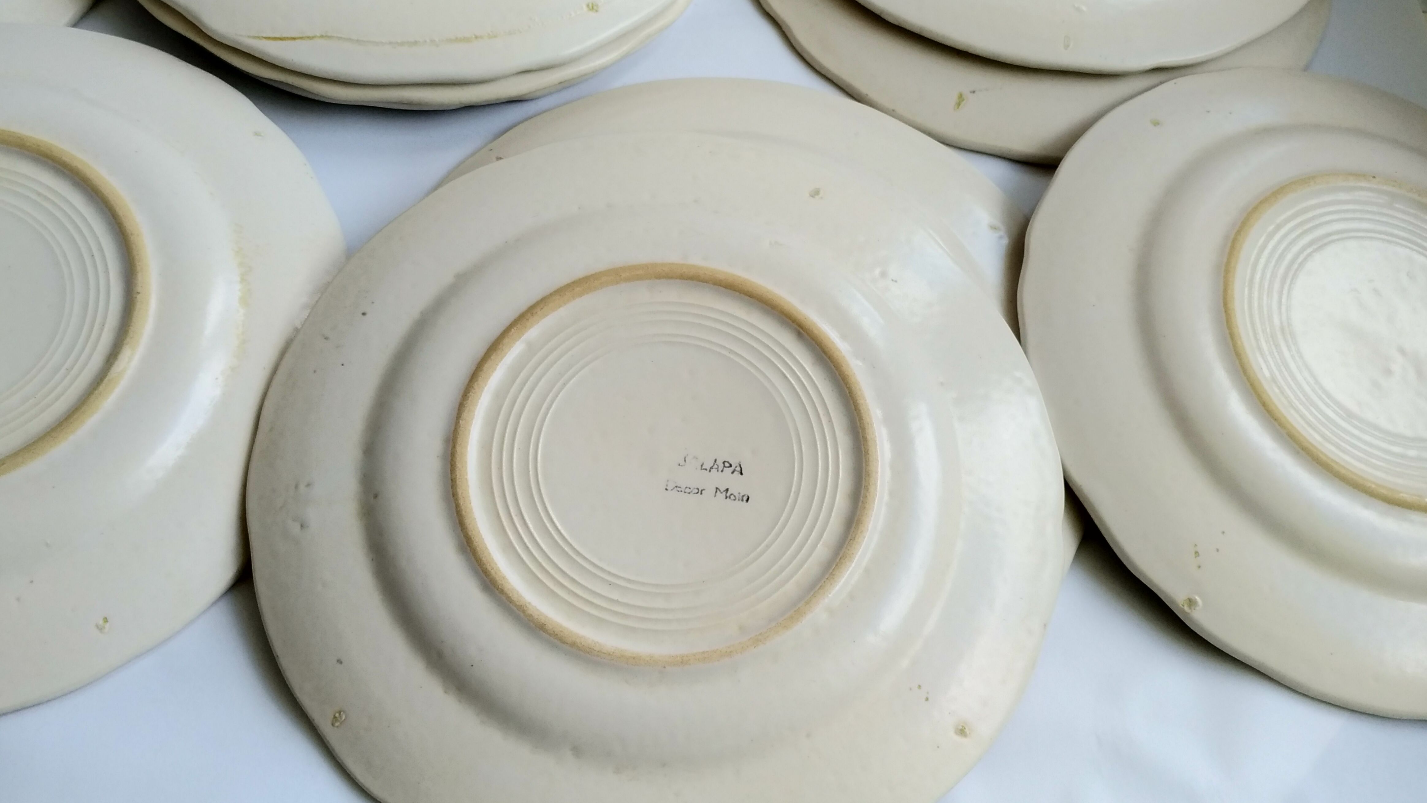 10 plates 1970 Japala Faïence de Pornic