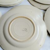 10 plates 1970 Japala Faïence de Pornic