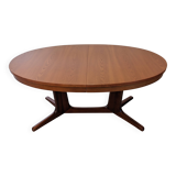 Baumann extendable oval table, 70s-80s
