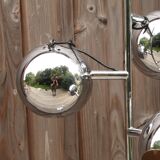 3-light floor lamp in chrome metal