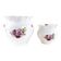 Pair of decorative ceramic vases with hand-painted roses, Art Deco style, European
