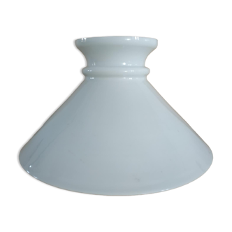 Ancient lampshade in white opaline