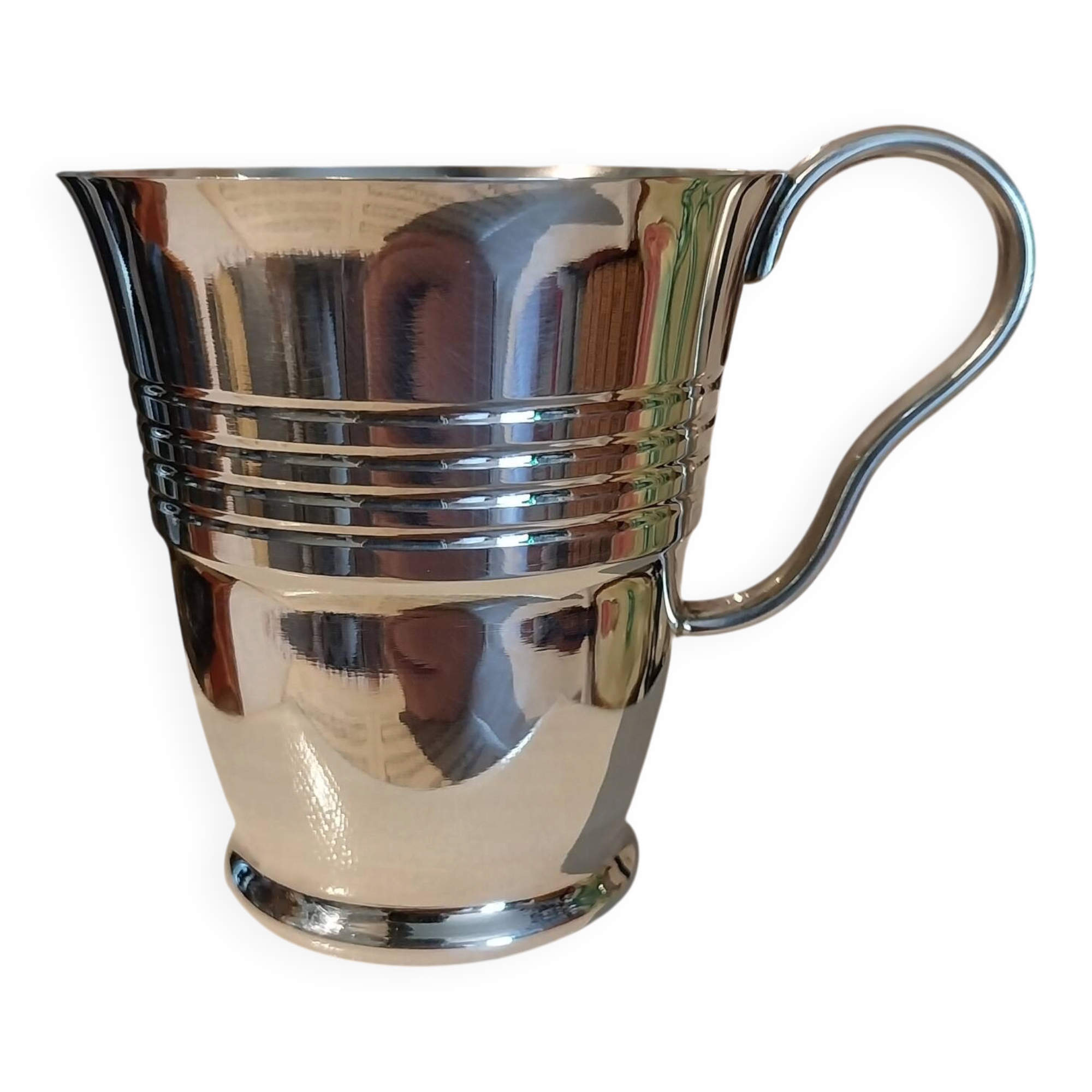 Antique silver-plated cup of Saint Medard
