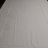 Damask cotton tablecloth monogrammed DD 150 x 220 cm