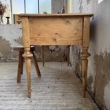 Blonde walnut desk and pine top 1900