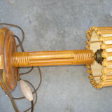 60s bamboo rattan lamp