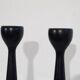 Pair of Scandinavian wooden candlesticks 1960