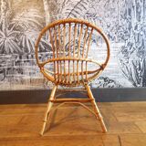 Children's rattan basket chair