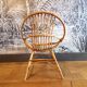 Fauteuil corbeille enfant en rotin