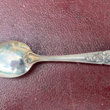 Set of 6 small silver metal teaspoons