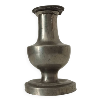 Old 19th century pewter candle holder
