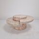 Round Mactan or Fossil Stone Coffee Table by Magnussen Ponte, 1980s