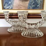 Pair of art deco candle holders