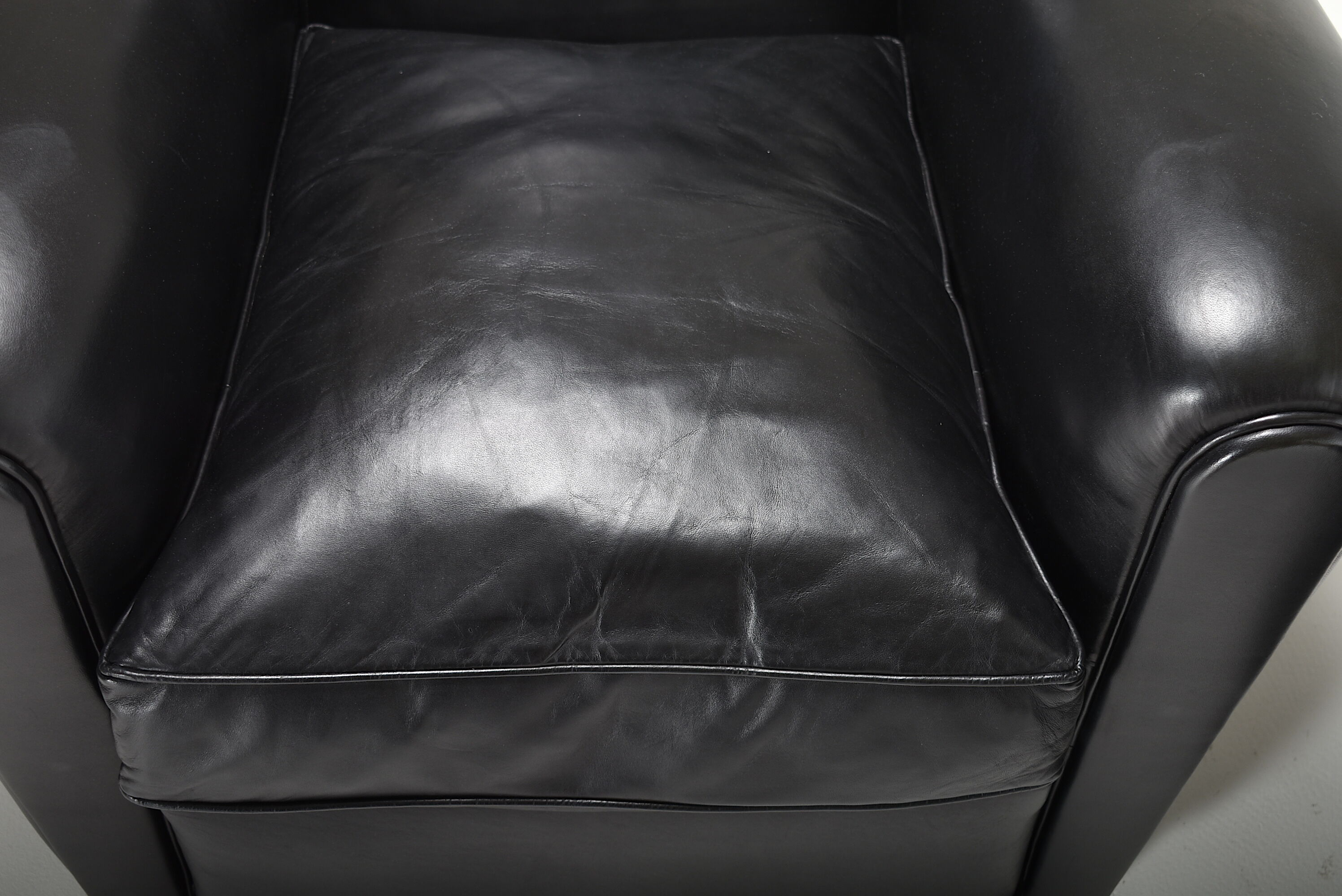 Pair of leather club chairs