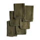 Set of six pure washed linen towels dyed persimmon