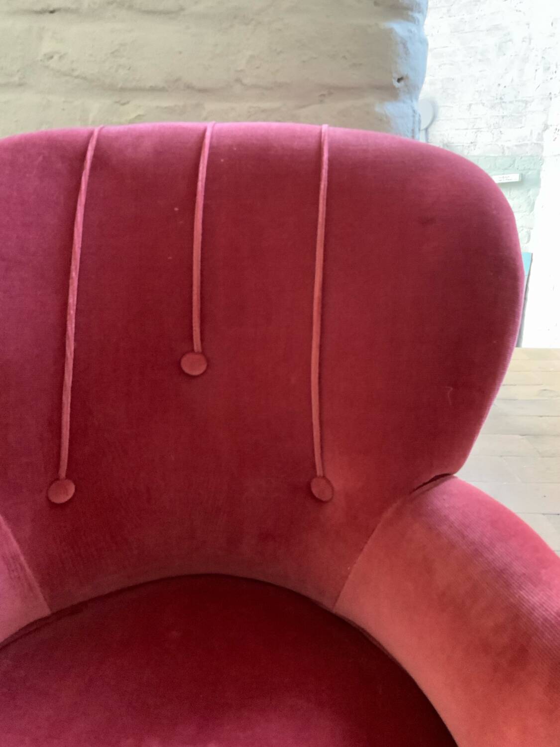 Pair of toadstool armchairs