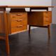 Freestanding teak desk, model 75 Gunni Omann for Omann Jun's Møbelfabrik