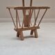 Brutalist art-popular magazine holder in solid wood