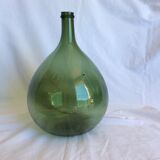 Former "lady jeanne" in blown glass, green bottle