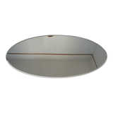 Beveled oval table mirror