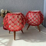 Bedside lamps compass feet fifties - rare