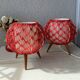 Bedside lamps compass feet fifties - rare