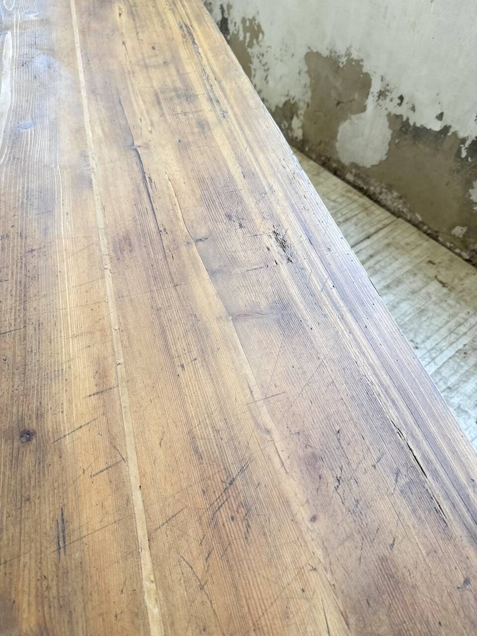 50s pine and oak farmhouse table 2.5m
