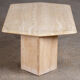 Table basse design vintage travertin