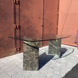 Roche Bobois marble and glass designer dining table circa 1970