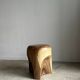 End of sofa, stool or monoxyl side table in solid suar