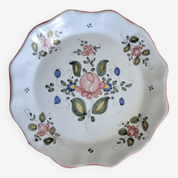 Large round earthenware plate Jodra de Martres Tolosane