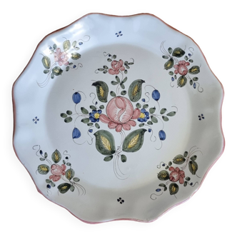 Grande assiette plat rond en faience Jodra de Martres Tolosane