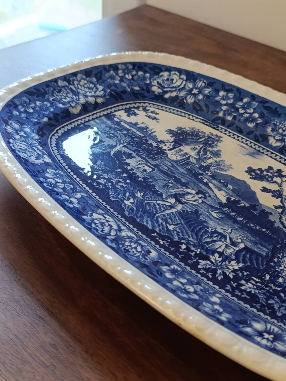 Large rectangular Villeroy & Boch "Rusticana" platter - Blue