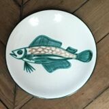 Vintage ceramic plate signed Robert Picault Vallauris