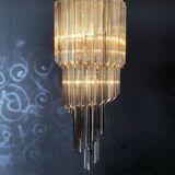 Vintage Italian Murano glass chandelier – 54 smoked prisms