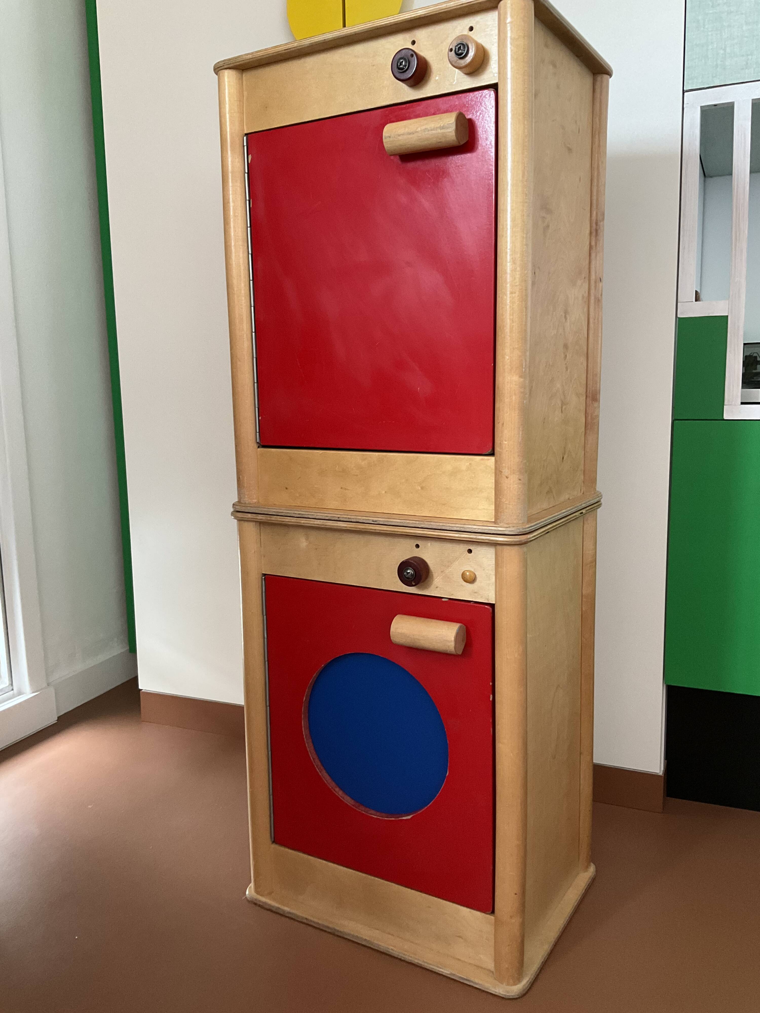 Small vintage red and blue furniture