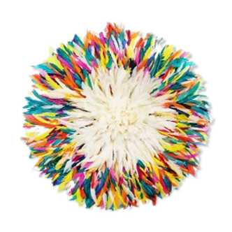 Juju hat blanc contour multicolore de 50 cm