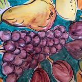 Art deco barbotine fruit bowl dish