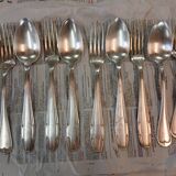 Set of 10 antique silver-plated cutlery