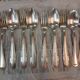 Set of 10 antique silver-plated cutlery