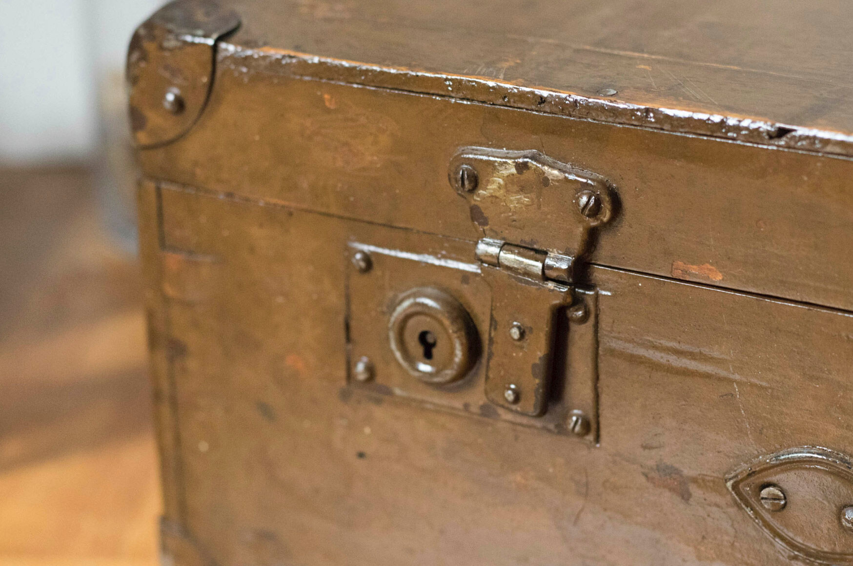 Old suitcase -vintage travel trunk