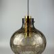 60s 70s ceiling lamp Glashütte Limburg Germany glass & brass Space Age