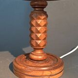 Brutalist lamp in beech 1930/1940.