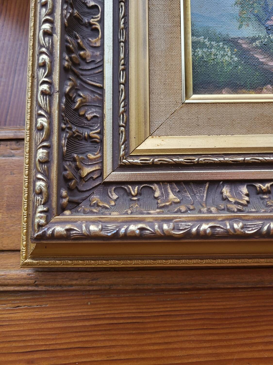Vintage canvas painting